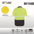 2015 nueva ropa de trabajo AS / NZS 1906 100% poliéster malla amarillo alta visibilidad seguridad reflexiva hi vis tshirts